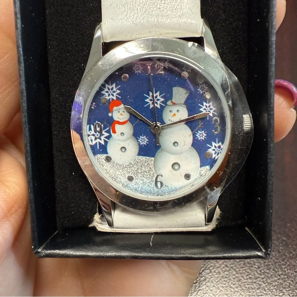 Avon ‘Tis the season Snowman Analog Watch NIB vintage 2009